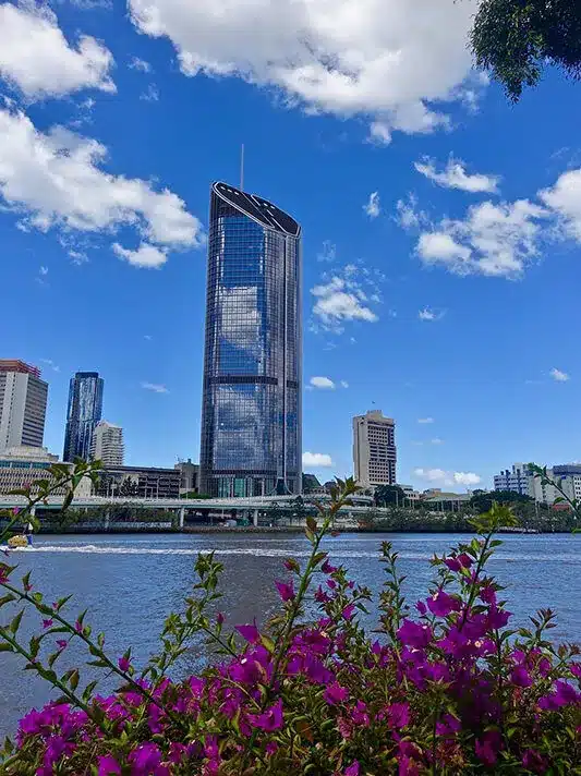 Brisbane City - 1 William Tower Brisbane from Southbank viewing 1 William At with the view of buying a property in Brisbane