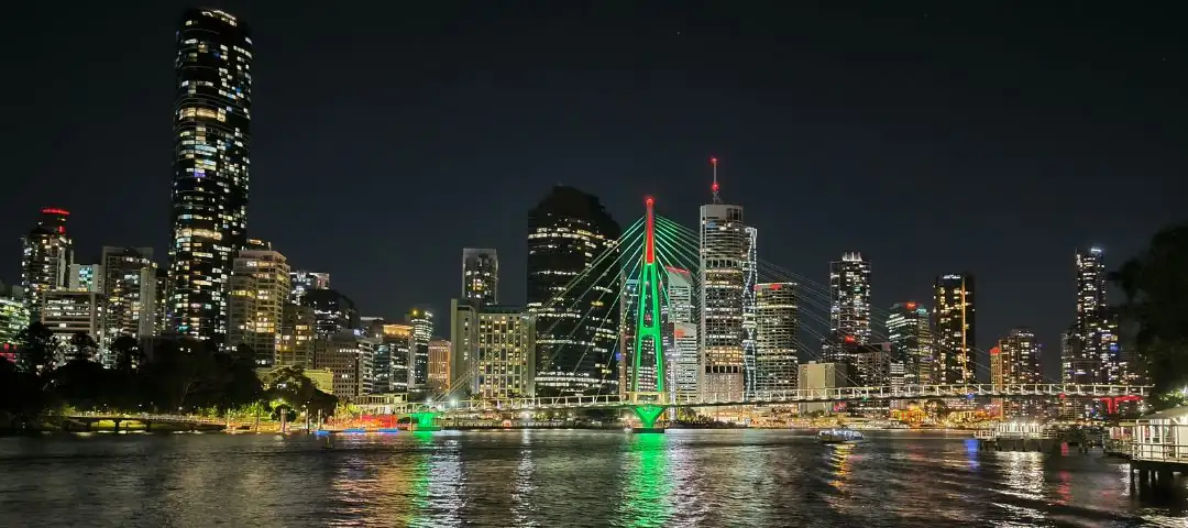 Brisbane City Kangaroo Point Bridge Brisbane City and Kangaroo Point Bridge at Night
